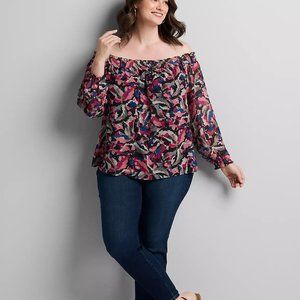 Lane Bryant Off-The-Shoulder Blouse Size 26/28
